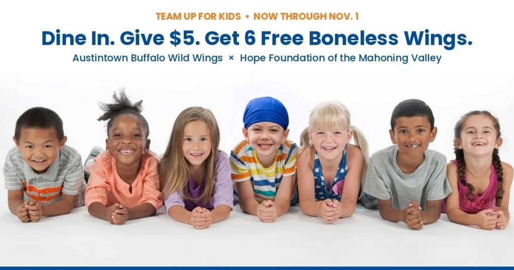 839765905_1512863364204187_1138844244693711575_n - Hope Foundation of the Mahoning Valley Promotional graphic with three smiling girls for a fundraiser benefiting the Hope Foundation